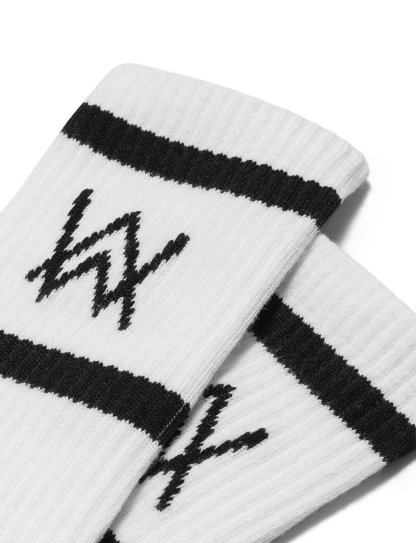 AW LOGO SPORTS SOCKS - BLACK/WHITE Socks Alan Walker Official Merchandise 